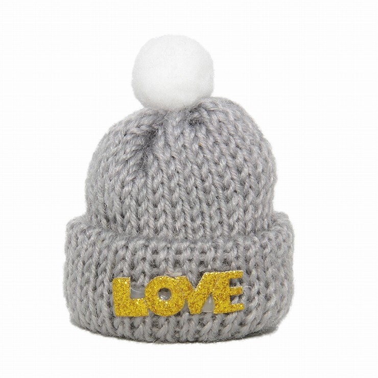 ニット帽 帽子 LOVE ロゴ入り ポンポン付 人形 ハンドメイド パーツ 手芸素材 アクセサリー オリジナル ミニサイズ 材料 デコパーツ  モチーフ【メール便対応】┃ :p-cap-004:freedom-web 通販 