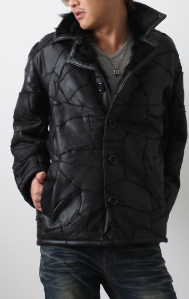 ムートン　ダッフルコート ラムレザー ランチコート　ボアジャケット　週末セール 2566.jpg