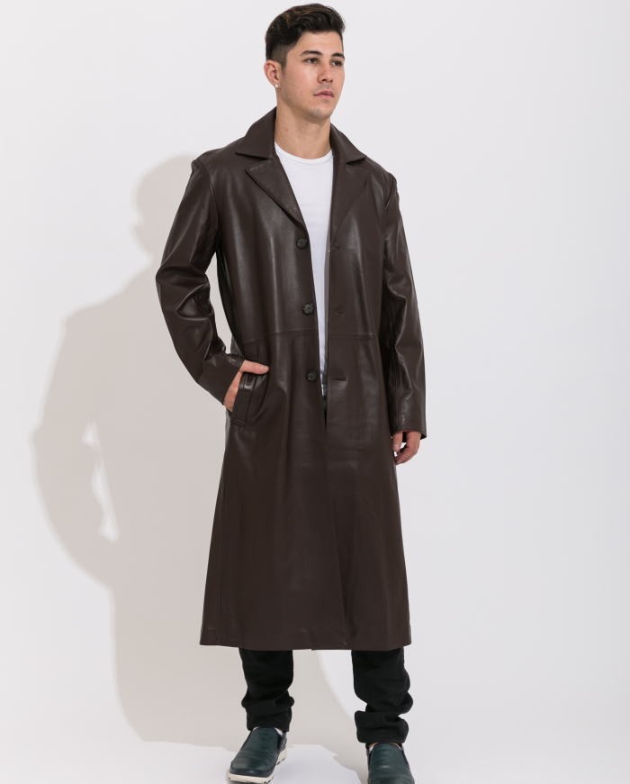 超美品✨BALMAIN チェスターコート ラムレザー 羊革 ロング丈 ブラウン 超美品✨BALMAIN チェスターコート ラムレザー 羊革 ロング丈 ブラウン