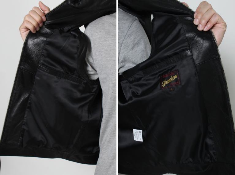 フリーダムレザー 革ジャン メンズ ラムレザー ZIP レザーベスト