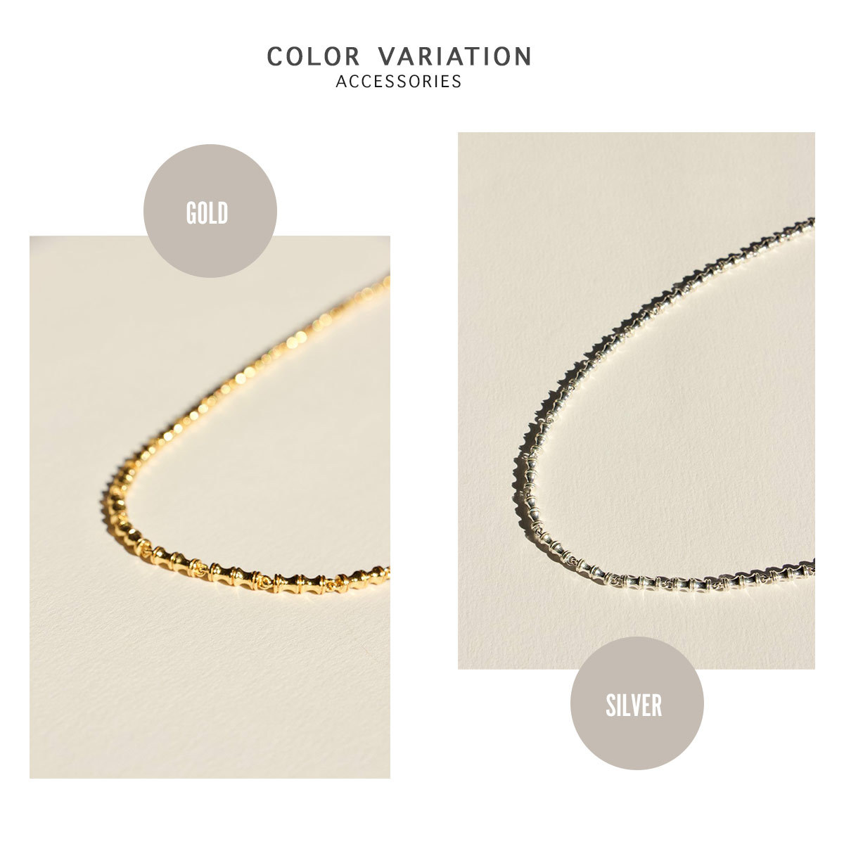 BRIELEON ネックレス レディース ゴールド シルバー シンプル チェーン 