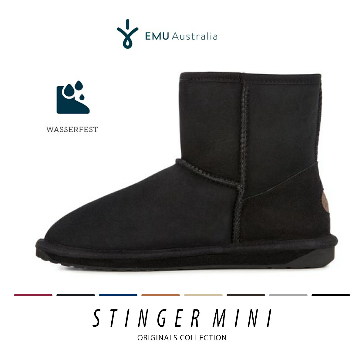 ムートン ブーツ ファー デニム インディゴ エミュ エミュー EMU