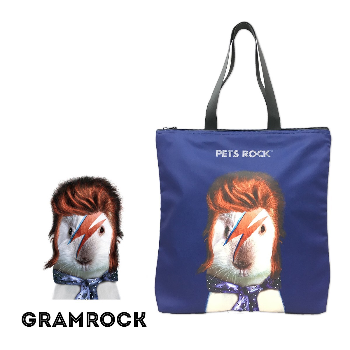 ジッパートートバッグ トート バッグ レディース 鞄 PETS ROCK