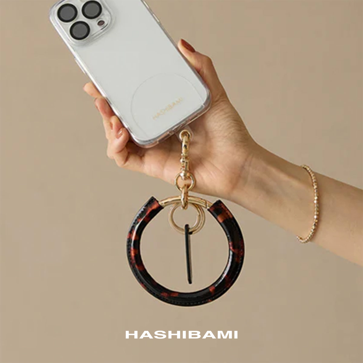 Hashibami（ハシバミ） スマホストラップ レディース レザー大丸