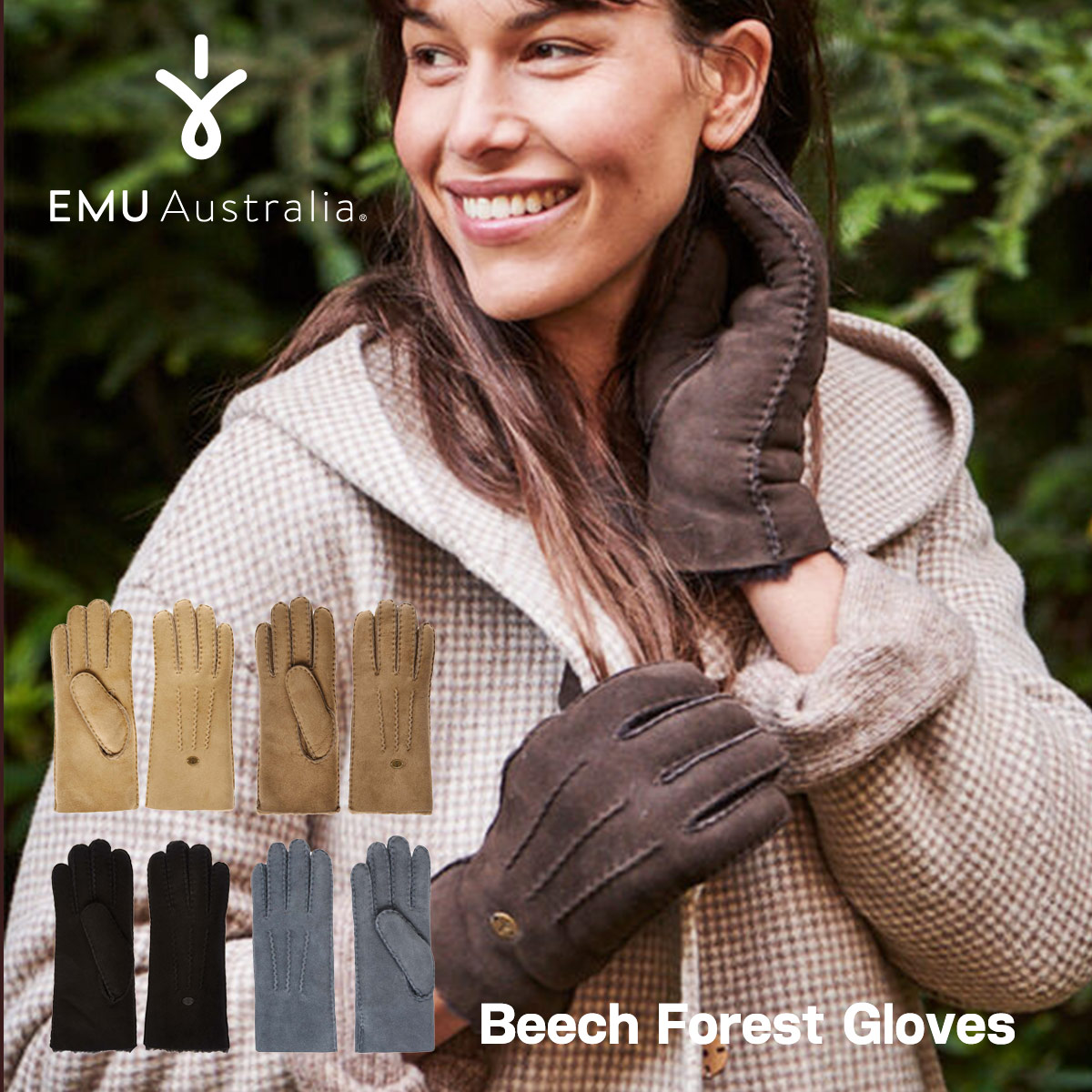 手袋 エミュ emu エミュー レディース ふわふわ Beech Forest Gloves W1415 プレゼント ギフト 送料無料
