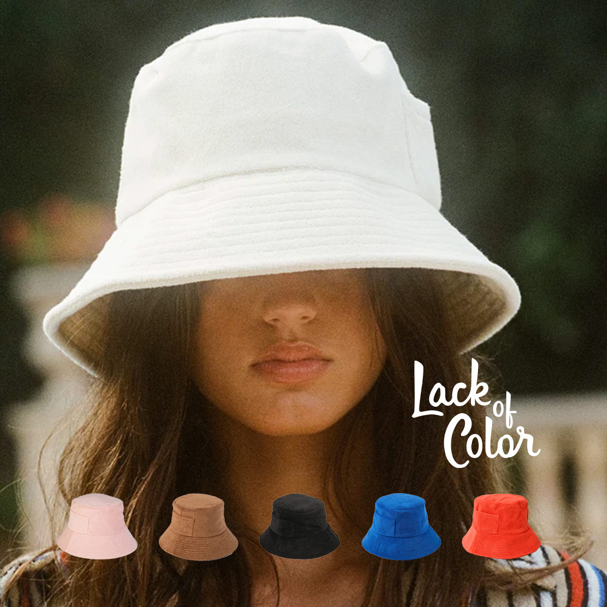 バケットハット レディース メンズ ユニセックス ラック ラックオブカラー Lack of Color UVカット Wave Bucket Terry  UPF50+ 帽子 紫外線対策 ポケット付き