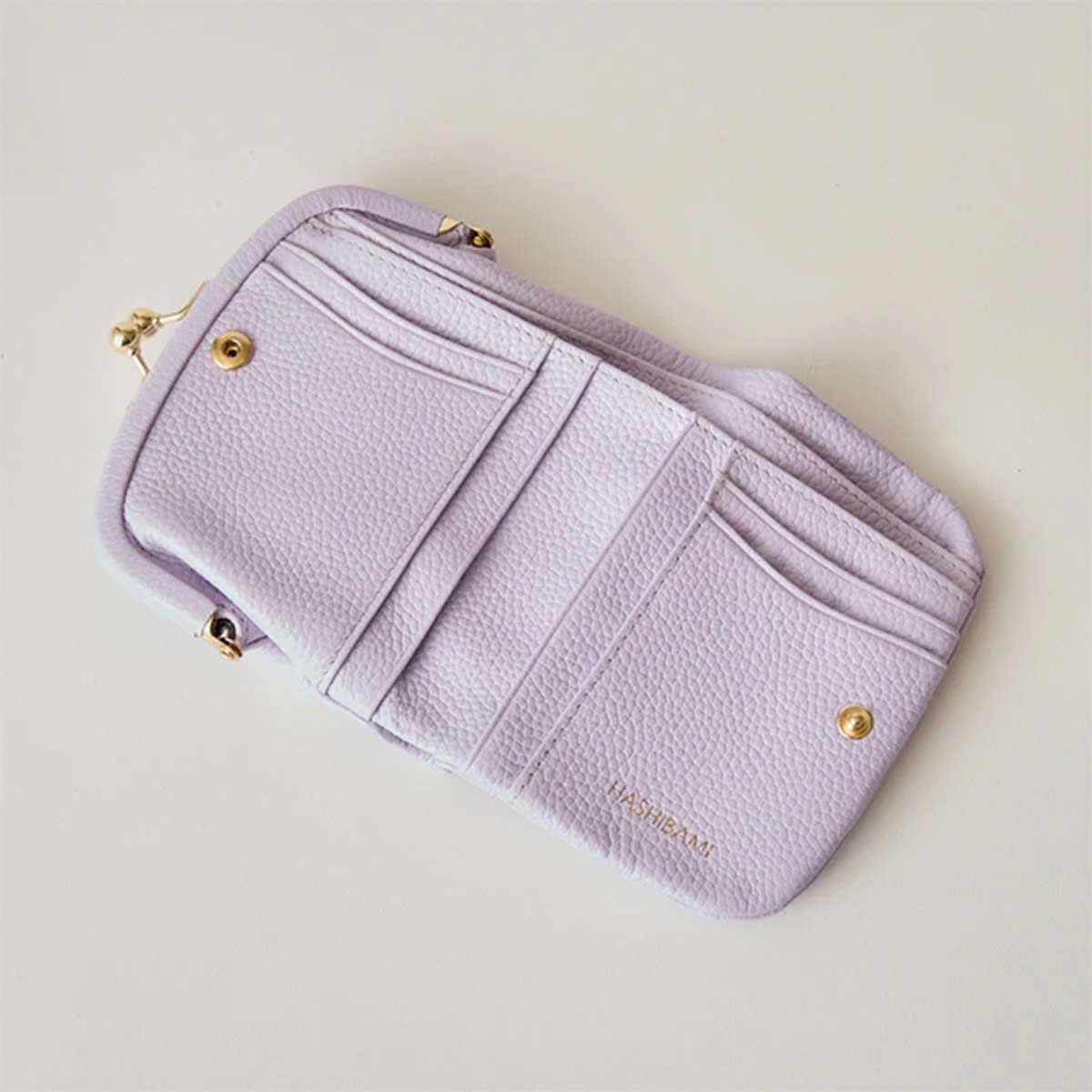 美品 希少色 紫○MORABITO ミニハンドバッグ がま口 レザー 小さめ 美