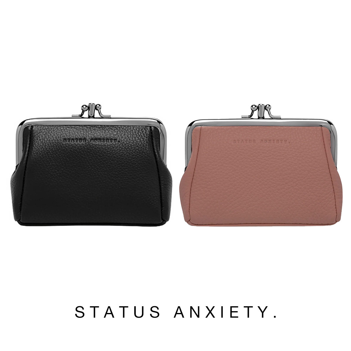 即発/国内発送【STATUS ANXIETY】イタリア製レザー☆折畳み財布 STATUS ANXIETY ステータスアングザエティー 2つ折り 財布 牛革