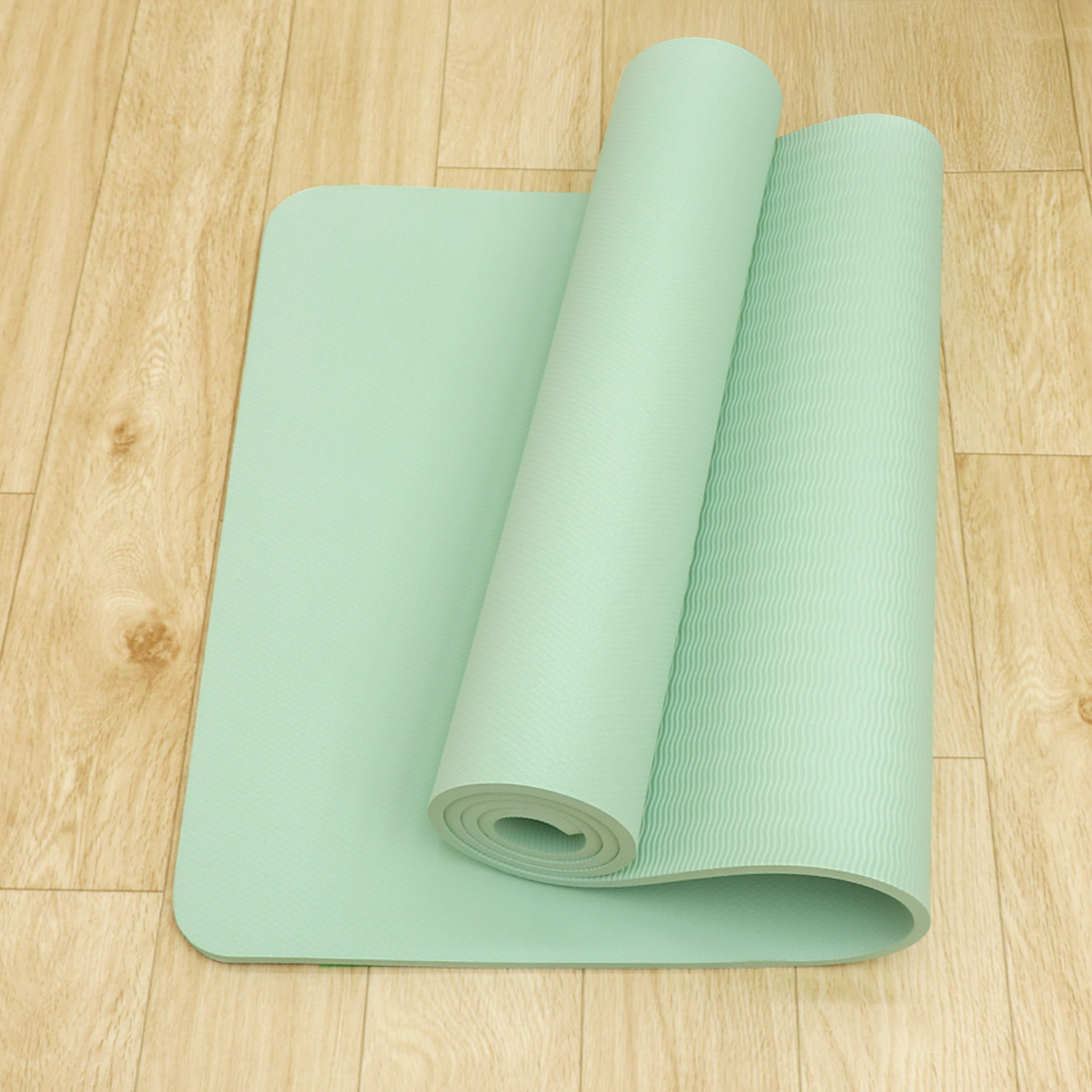 ヨガマット 183×61 ピラティスマット 10mm 厚手 カラフル バイカラー