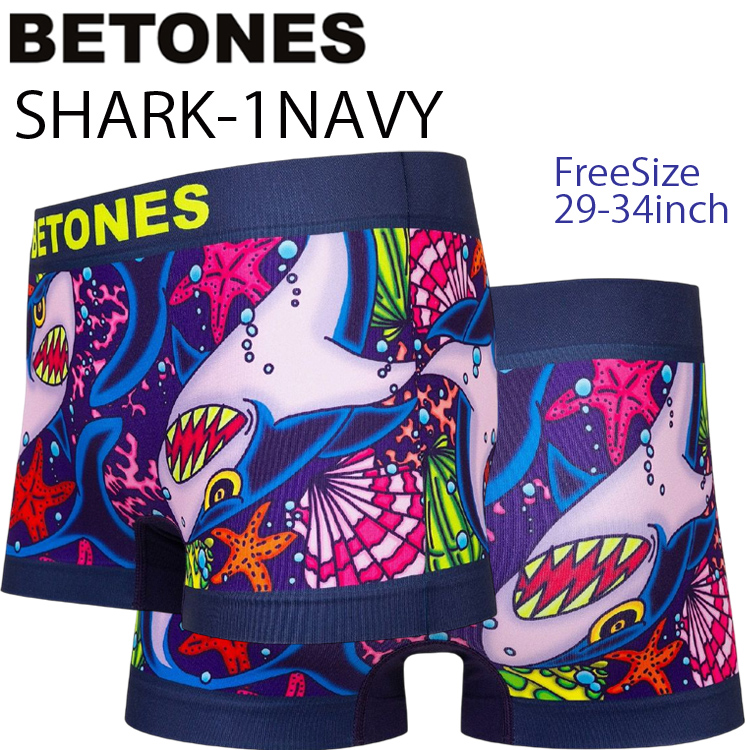 BETONES（ビトーンズ） ゆうパケット対応2枚迄 SHARK-SAK001-1NAVY