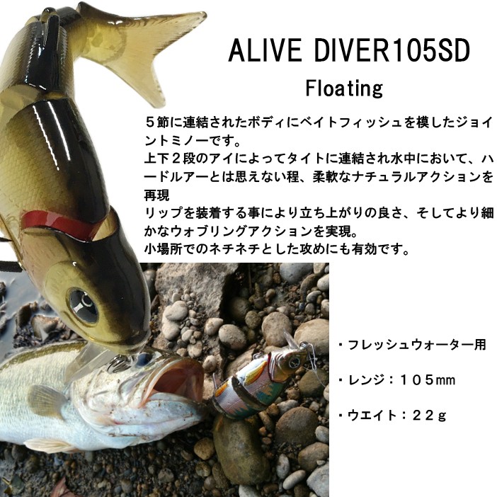 ゆうパケット対応3個迄 IZUMI イズミ ALIVE DIVER アライブダイバー