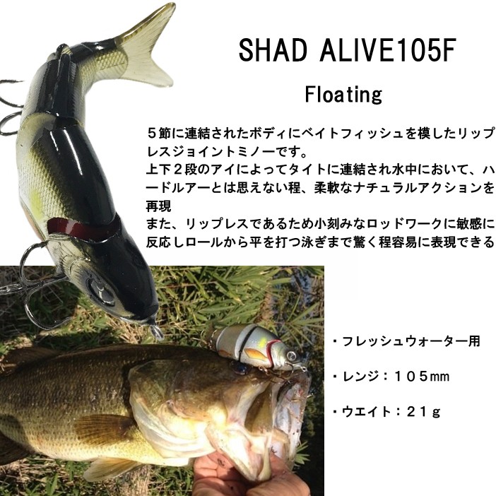 ゆうパケット対応2個迄 IZUMI イズミ SHAD ALIVE シャッドアライブ