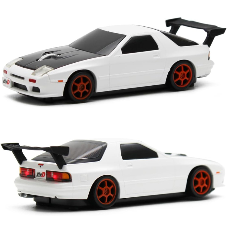 イニシャルD  無線式マウス　前期型 イニシャルD 無線マウス マツダ RX-7 (FC3S型) ボンネットBLACK