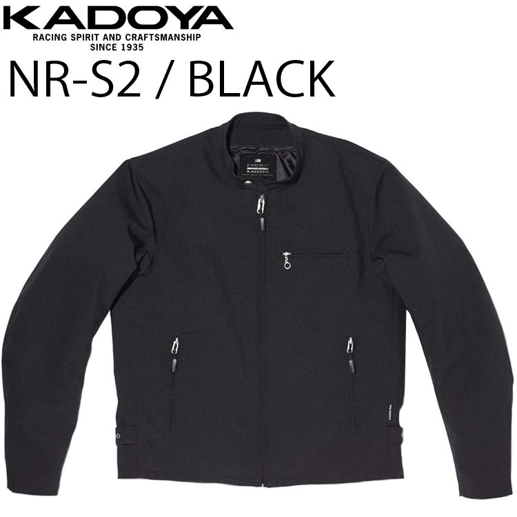 KADOYA カドヤ ファブリックジャケット NR-S2 / BLACK オールシーズン対応ライダースジャケット あすつく対応