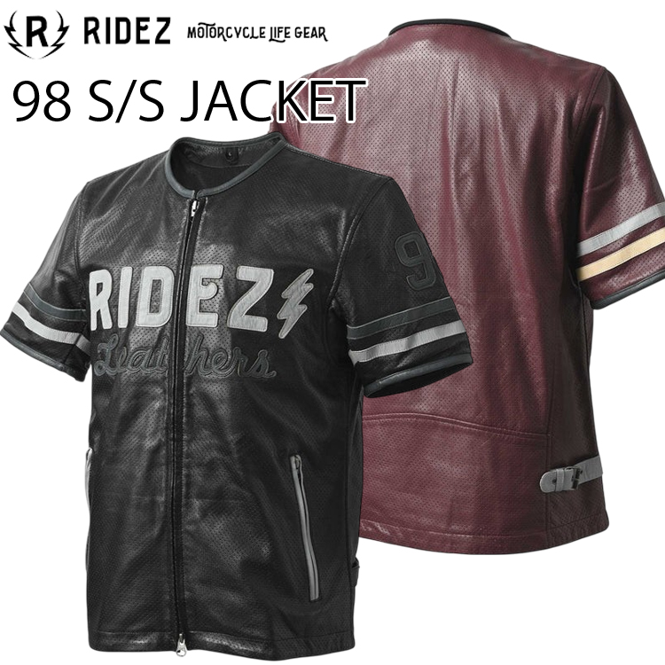 RIDEZ ライズ 98 S/S レザージャケット RLSJ16 半袖パンチングレザー
