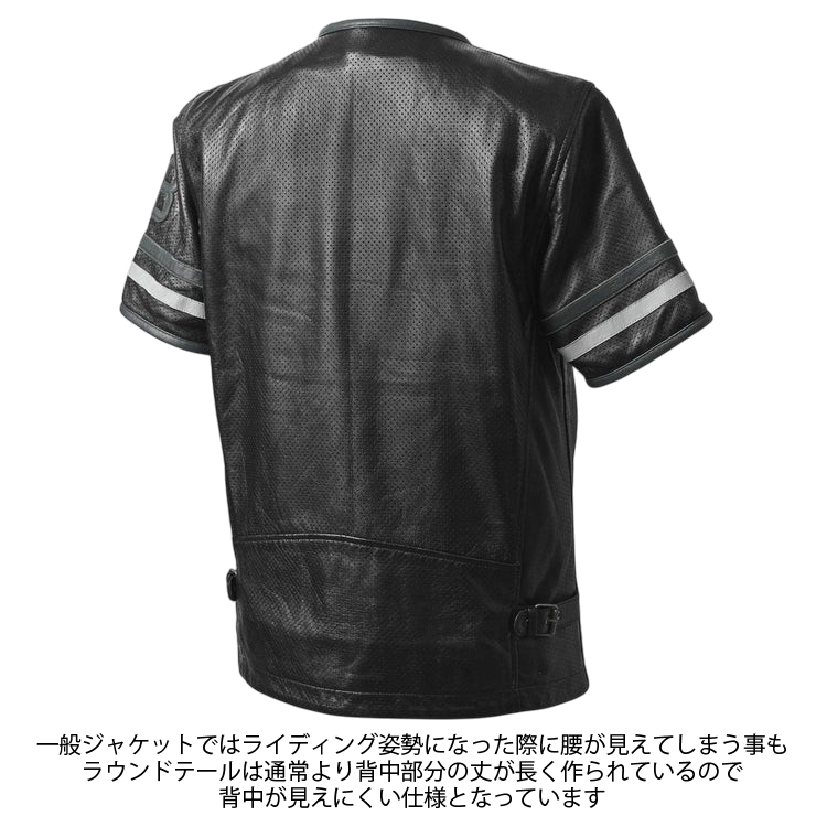 RIDEZ ライズ 98 S/S レザージャケット RLSJ16 半袖パンチングレザー