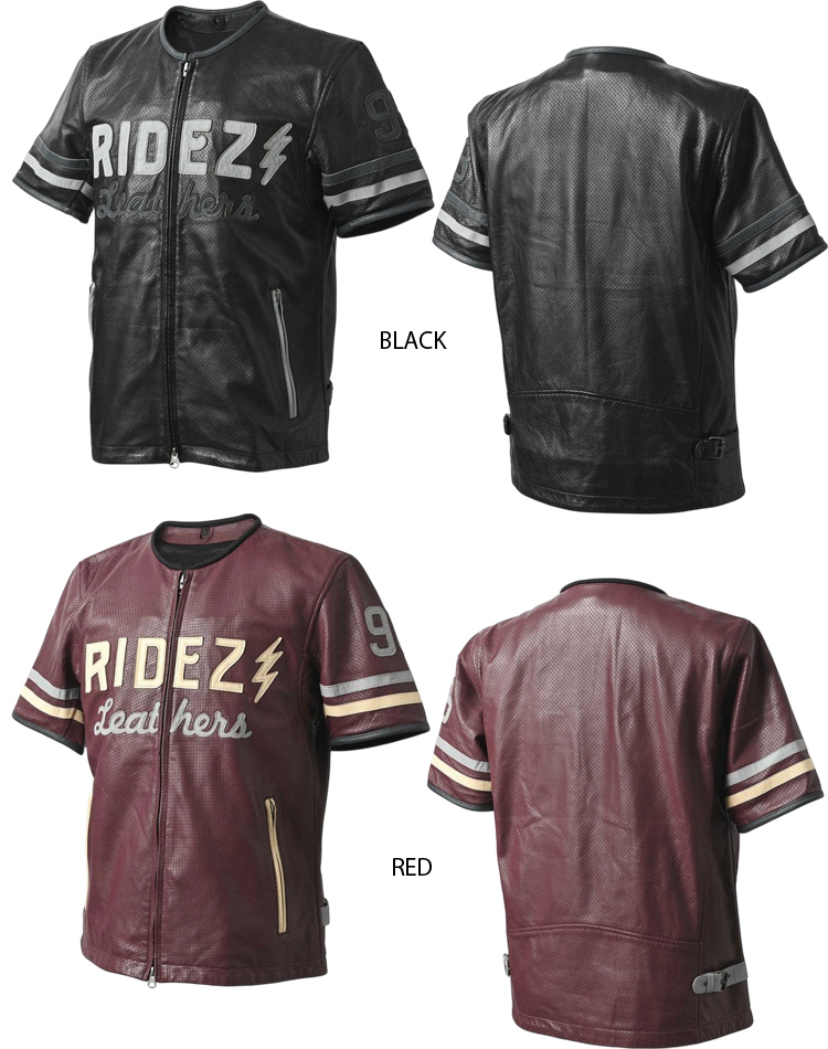 RIDEZ ライズ 98 S/S レザージャケット RLSJ16 半袖パンチングレザー