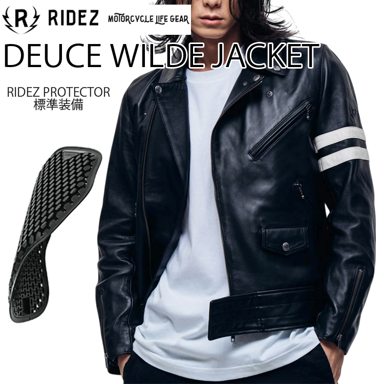 RIDEZ ライズ デュースワイルドレザージャケット BLACK RLJ302