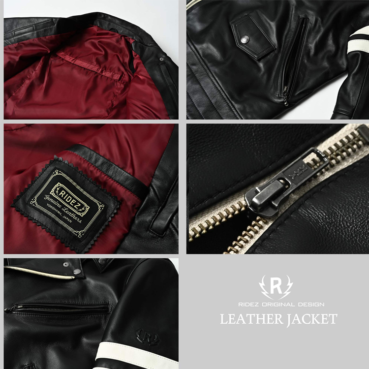 RIDEZ ライズ デュースワイルドレザージャケット BLACK RLJ302
