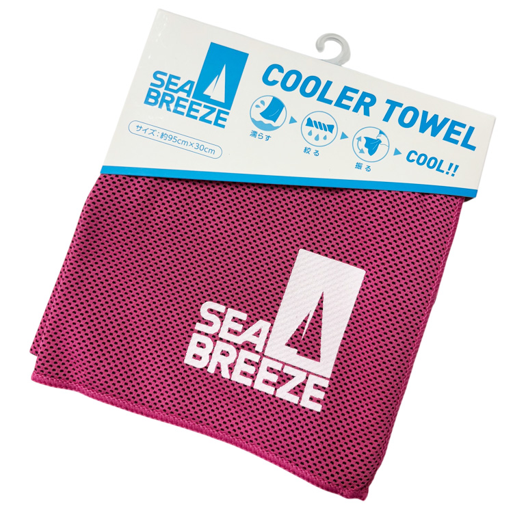 ゆうパケット対応4個迄 SEA BREEZE UVカットひんやりタオル クーラー