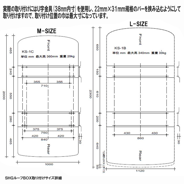 【受注生産】SNOMAN スノーマン SHG ルーフボックス Ｌサイズ