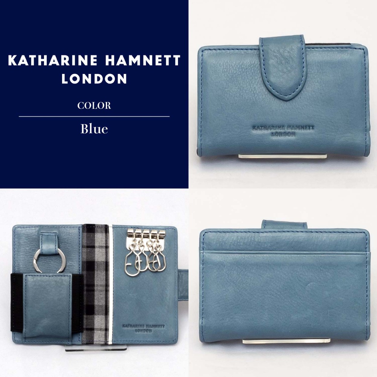 キーケース キーホルダー キーポケット キャサリンハムネット 国産牛革 姫路レザー使用 KATHARINE HAMNETT (全3色 490-57002) | KATHARINE HAMNETT | 03