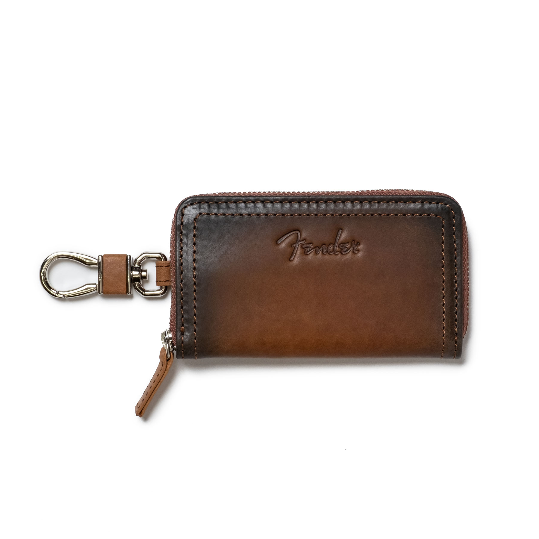 Fender フェンダー キーケース ラウンドファスナー ファスナー 鍵 4連 リング メンズ レディース 本革 レザー ギター 950-500 | Fender | 01