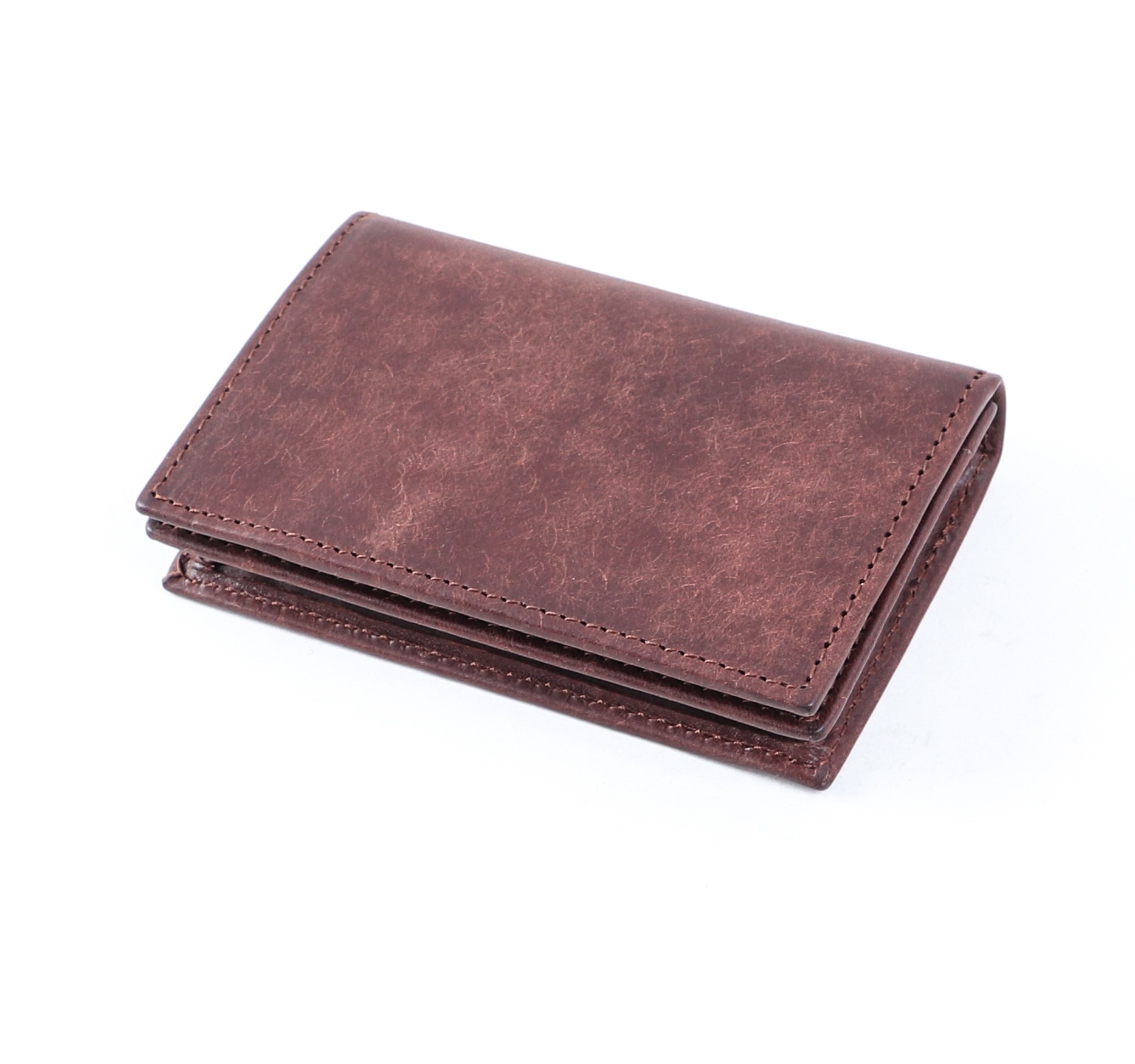 名刺入れ カードケース プエブロレザー DARK BROWN 日本製 本革 名刺 50枚 大容量 通しマチ メンズ レディース プエブロ バダラッシカルロ 革 ビジネスカード 二つ折り ネームカードケース 送料無料 LT04 ダークブラウン ブラウン Tabacco タバコ Pueblo Boosters（ブースターズ） 名刺入れ プエブロ メンズ プレゼント 名