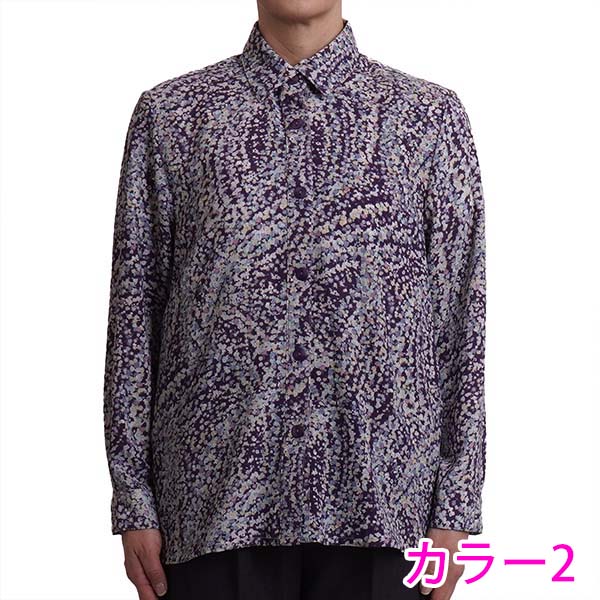シニア レディース ブラウス 7分袖 シャツ 花柄 60代 ミセス 70