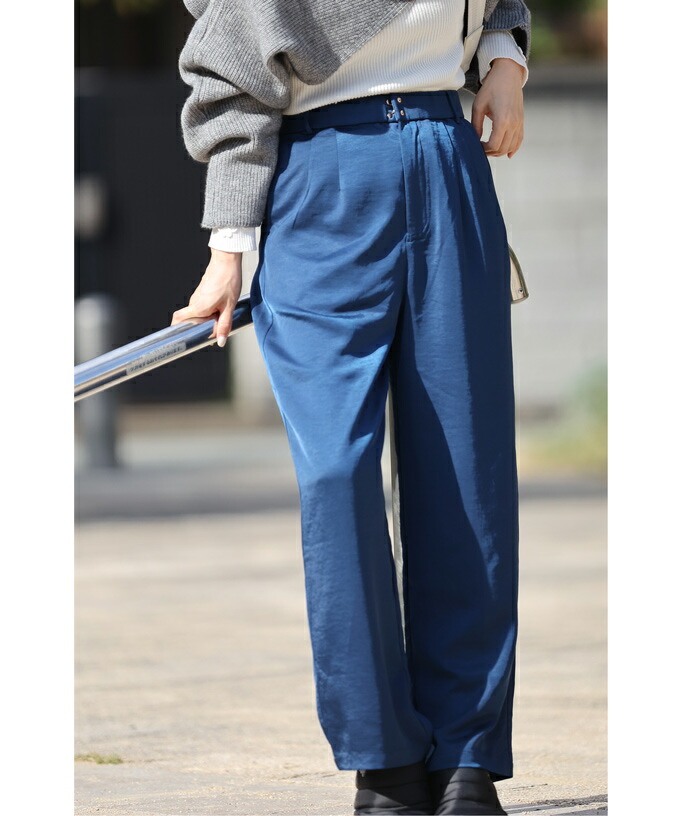 ほっこりコーデにさせないニットに合わせる艶パンツ : CAWAII - 通販