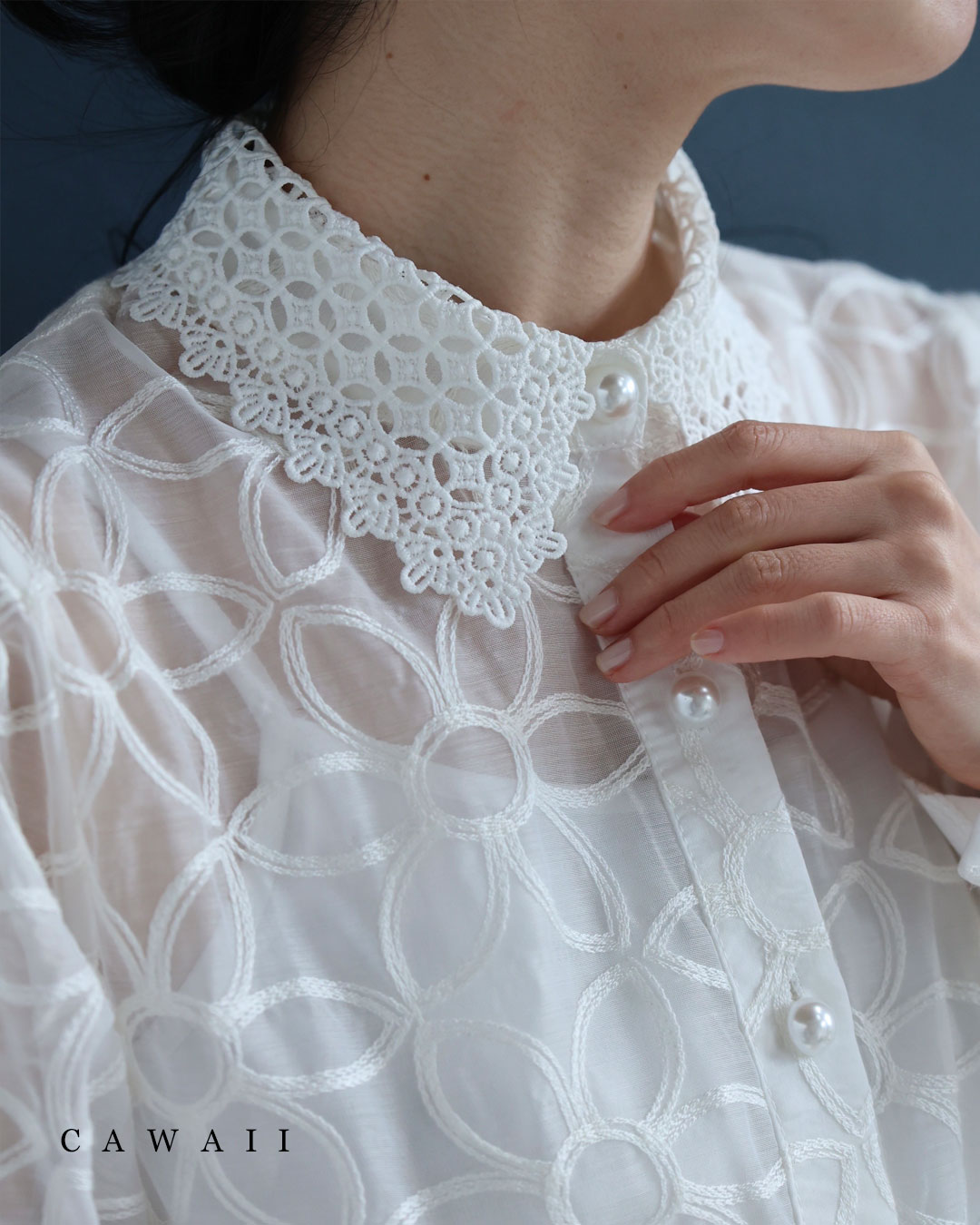 Paco Rabanne レース刺繍　ブラウス 総レース ブラウス 半袖 花柄刺繍 2点セット レースブラウス