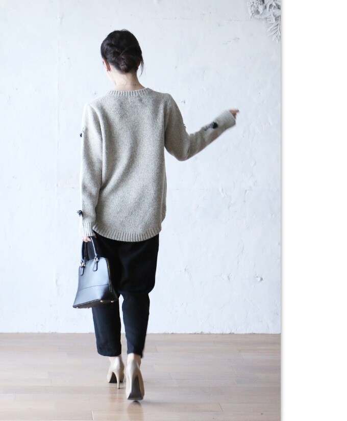 CAWAII シマウマ駆け巡る刺繍ニットトップス : CAWAII - 通販 - Yahoo