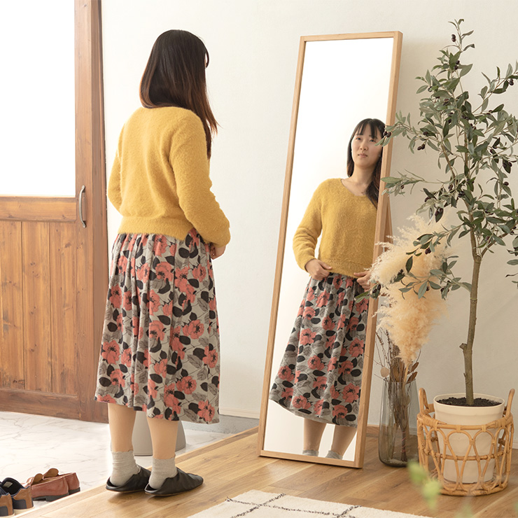 スリムスタンドミラー スタンドミラー MTK-312【中型】 鏡 ミラー スリム おしゃれ 全身