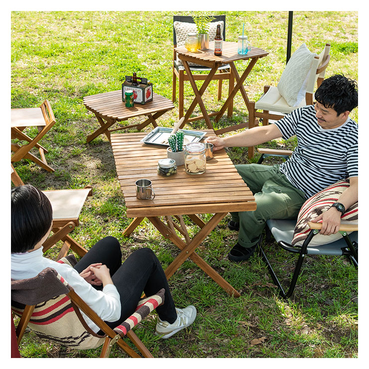 ロールトップハイテーブル L NX-534 木製 折りたたみテーブル