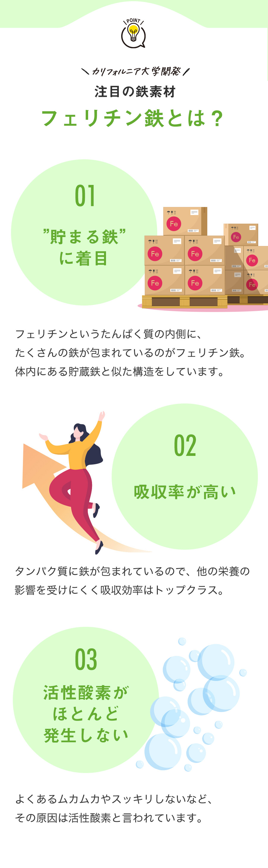 Lepeel Organics（レピールオーガニックス） フェリチン鉄 鉄分 サプリ