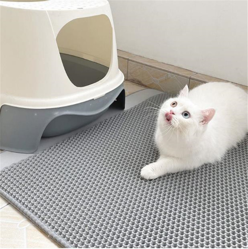 送料無料 砂取りマット 猫砂マット 45×60cm 猫トイレ 55×75cm 砂飛び散り防止 トイレマット 犬 猫砂飛散防止 二重構造 滑り止めマット｜frf-shop｜03