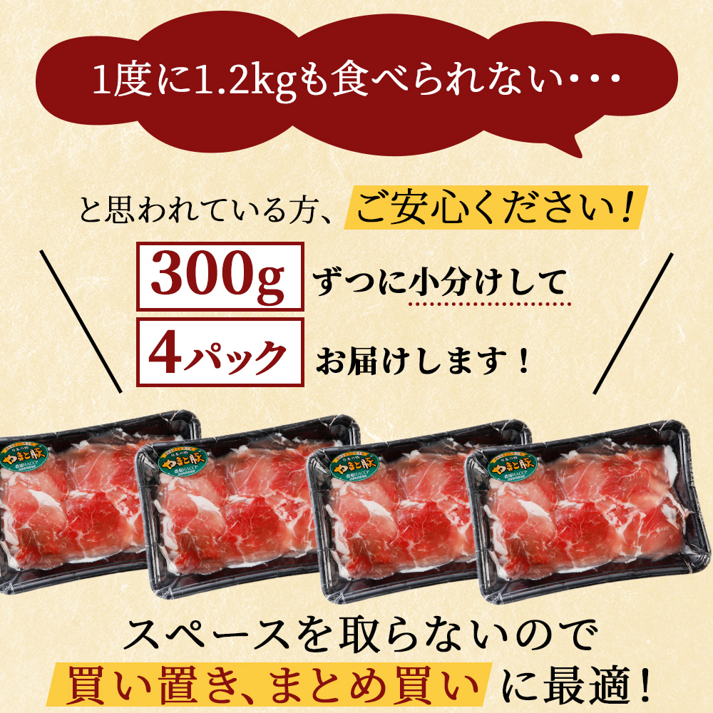 国産 やまと豚 切り落とし肉 メガ盛り 1.2Kg NS-DY  | [冷凍] グルメ 訳あり 肉 豚肉 切り落とし 豚こま 訳アリ肉｜frieden-shop｜07