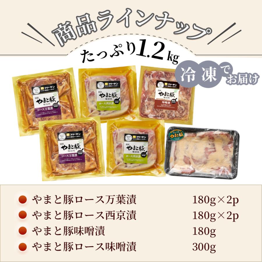 やまと豚 味噌漬け4種セット 1.2kg NS-CW | [冷凍] 送料無料 父の日 母の日 食べ物 肉 食品 2024 内祝い お礼 味付き 味付き肉 味付け肉 味付肉 国産 お肉｜frieden-shop｜16