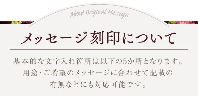 メッセージ刻印について