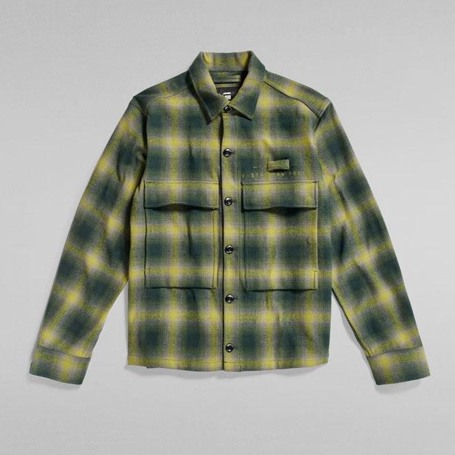 G-STAR RAW ジースター ロウ チェック柄オーバーシャツ 長袖 メンズ 