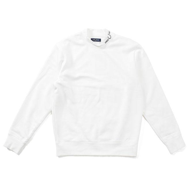 フレッドペリー ハイネック スウェットシャツ FRED PERRY M5548 メンズ Branded Collar Sweatshirt ブラック｜friends-y｜03