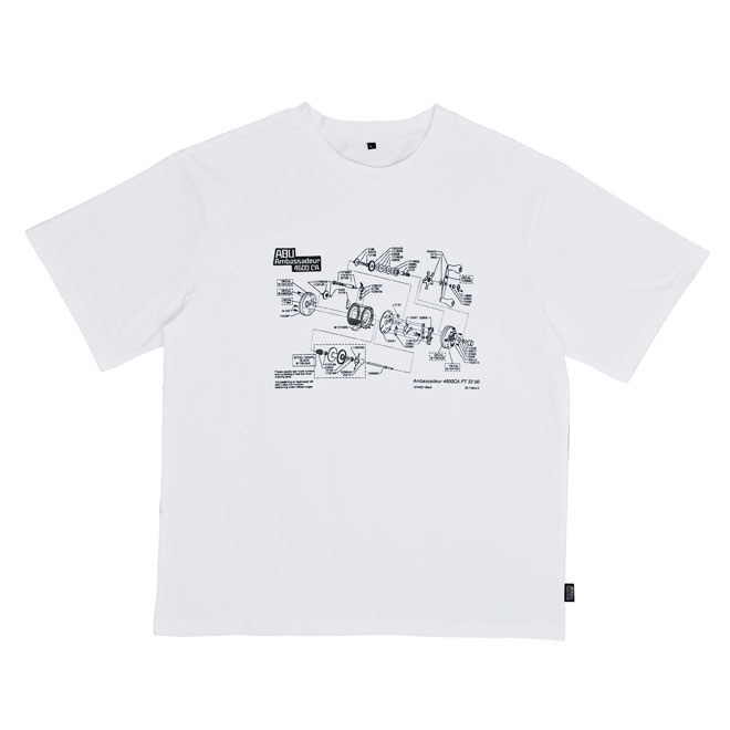アブガルシア バグオフ 4600CA展開図Tシャツ 半袖 AbuGarcia 24SAB-009