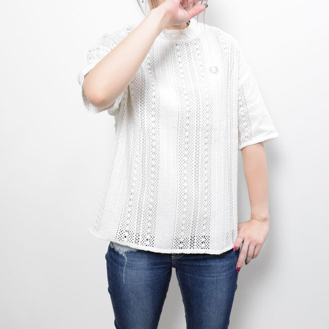 フレッドペリー Fred Perry Twin Tipped Fred Perry Shirt レディース シャツ トップス スノー White FRED PERRY フレッドペリー レーストップ Tシャツ カットソー