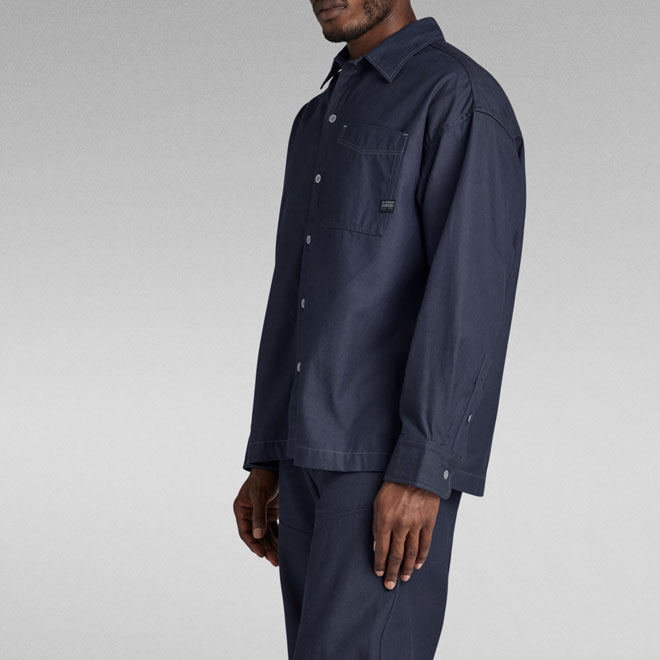 G-STAR RAW レザーシャツ L 紺 24-gs0226-2-6.jpg