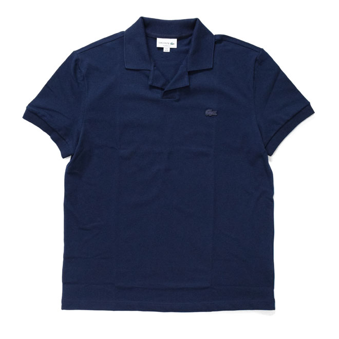 新品 ラコステ LACOSTE ポロシャツ メンズ 定番ワニロゴ 半袖 ネイビー LACOSTE ラコステ オープンカラーポロシャツ PH0084-10 ネイビー