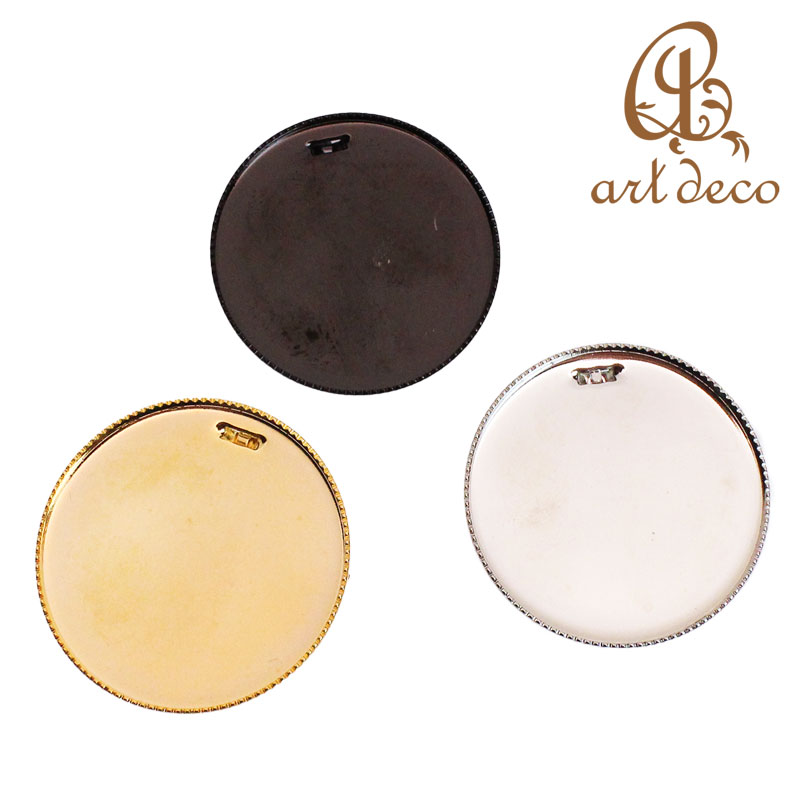 ブローチ コサージュ 円形 丸 2個 内径30mm アクセサリー パーツ ハンドメイド 材料 金具 装飾 カラワク 空枠
