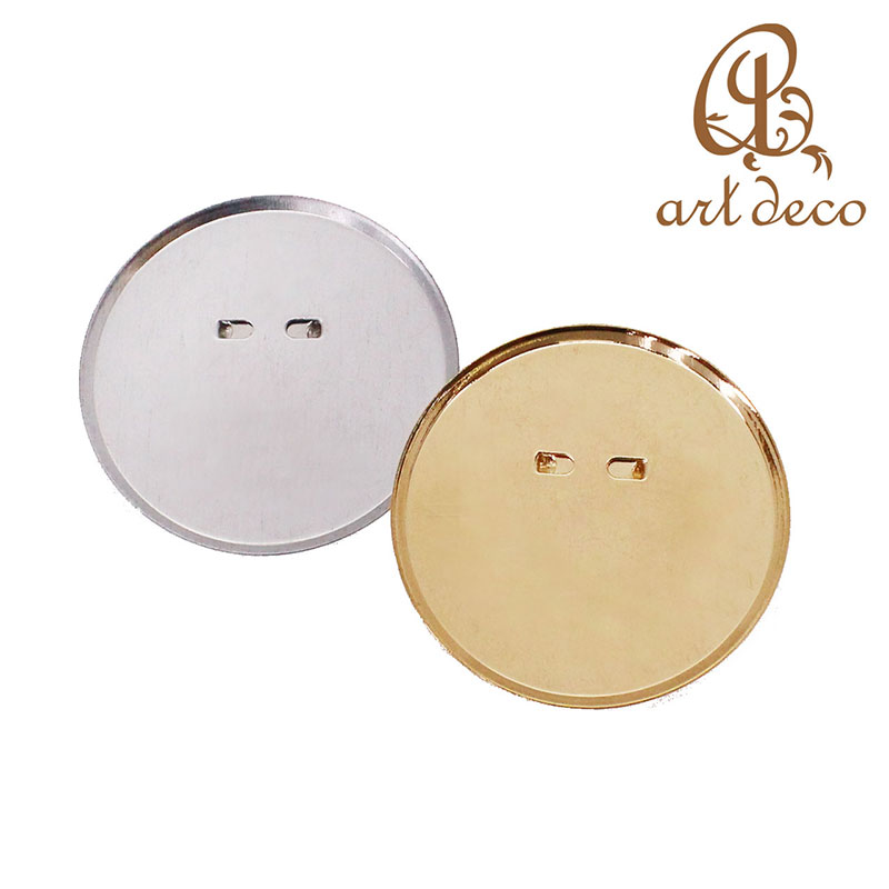 フチ付きブローチ コサージュ 丸 円形 5個 直径30mm アクセサリー パーツ ハンドメイド 材料 金具 装飾 カラワク 空枠