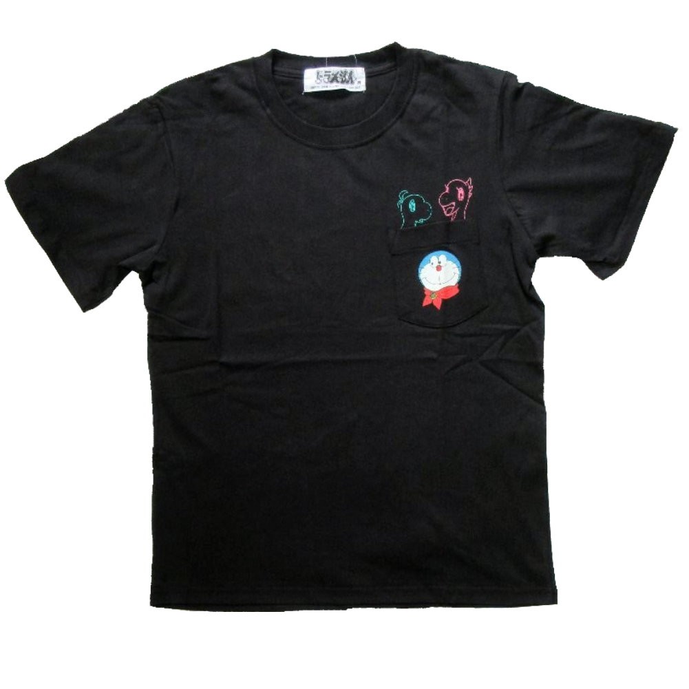 ドラえもん メンズ 半袖 Tシャツ 胸ポケット付き 新恐竜 柄 薄手