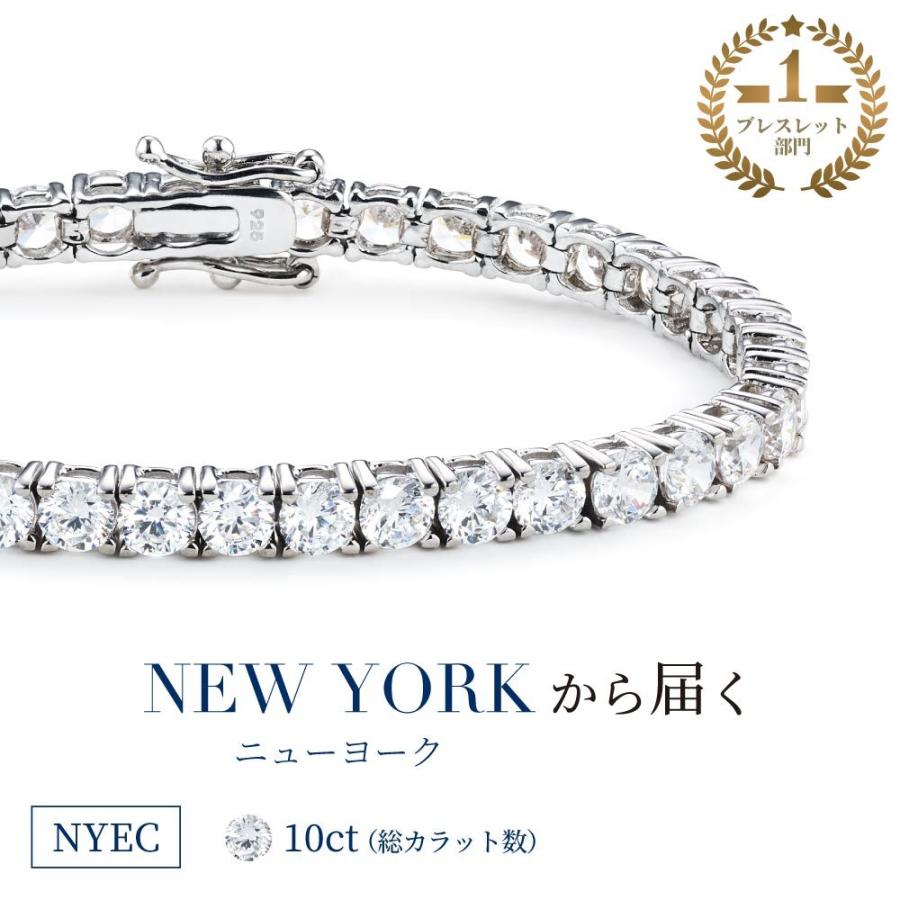 ブレスレット レディース テニスブレスレット ダイヤモンド cz 10ct プラチナ 加工 プレゼント 女性