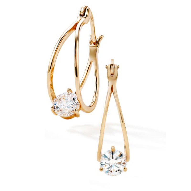 ピアス レディース ダイヤモンド Cz フープピアス プラチナ 18金 加工 アレルギー対応 ブランド E130 ニューヨークからの贈り物 通販 Yahoo ショッピング